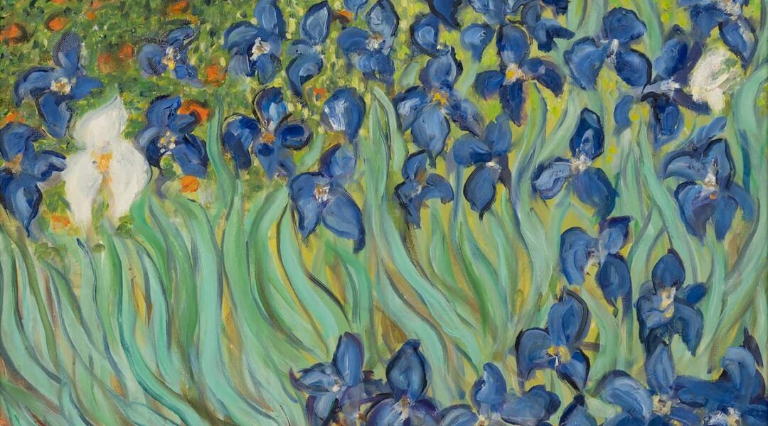 Portfolio painting - Lilies à la van Gogh.